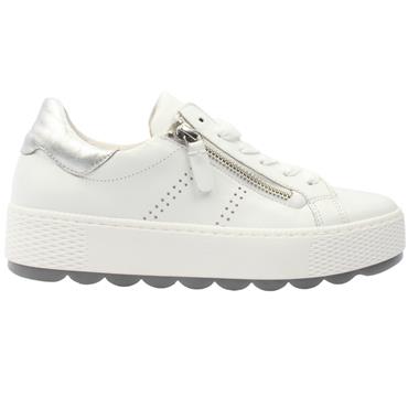 GABOR 66058 SHOE - WHITE SILVER