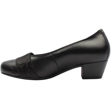 WALDAUFER 670511 SHOE - BLACK LEATHER