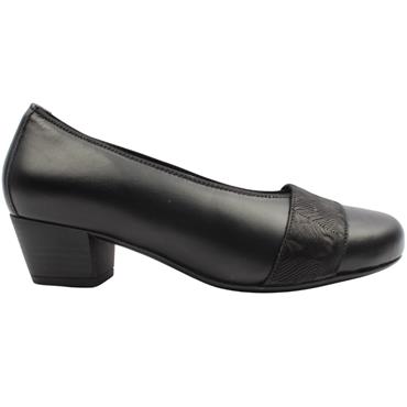 WALDAUFER 670511 SHOE - BLACK LEATHER
