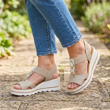 RIEKER 67498 SANDAL - BEIGE