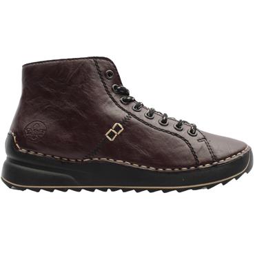 RIEKER 71510 LACED BOOT - WINE