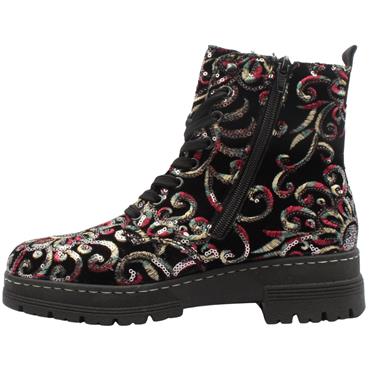 RIEKER 73820 BOOT - BLACK MULTI