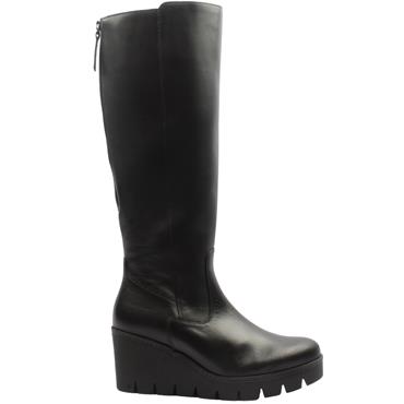 GABOR 74789 KNEE HIGH BOOT - BLACK LEATHER