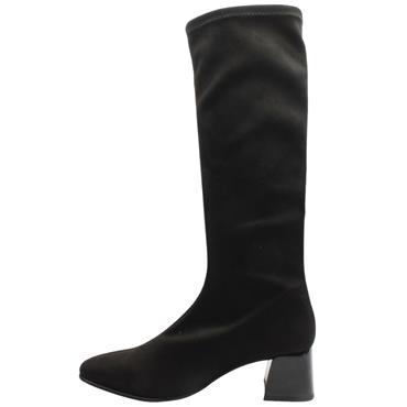 MISS ELASTIC 75435 KNEE HIGH BOOT - BLACK SUEDE