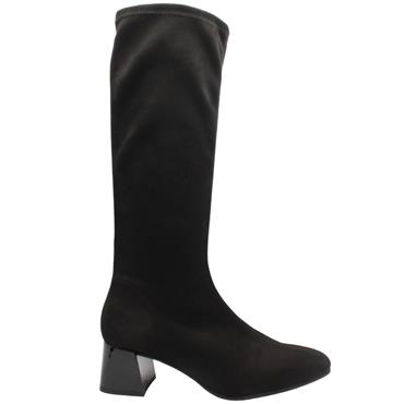 MISS ELASTIC 75435 KNEE HIGH BOOT - BLACK SUEDE