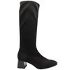 MISS ELASTIC 75435 KNEE HIGH BOOT - BLACK SUEDE