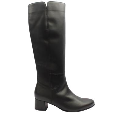GABOR 75689 KNEE HIGH BOOT - BLACK LEATHER