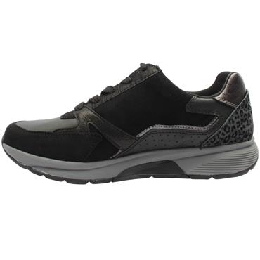GABOR 76878 SHOE - BLACK/LEOPARD