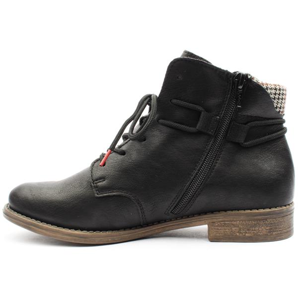 RIEKER 77431 LACED ANKLE BOOT Black