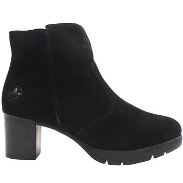 RIEKER 77665 BOOT - BLACK SUEDE