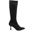 MISS ELASTIC 78041 KNEE HIGH BOOT - BLACK SUEDE