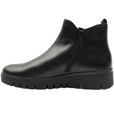 GABOR 801501 ANKLE BOOT - BLACK LEATHER