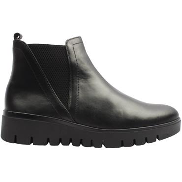 GABOR 801501 ANKLE BOOT - BLACK LEATHER