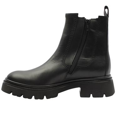 GABOR 802101 GUSSET BOOT - BLACK LEATHER