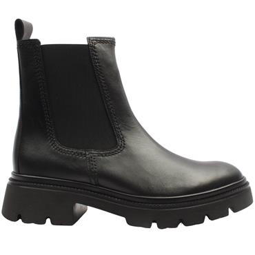 GABOR 802101 GUSSET BOOT - BLACK LEATHER