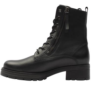 GABOR 802703 LACED BOOT - BLACK SILVER