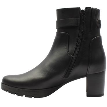 GABOR 803002 ANKLE BOOT - BLACK LEATHER