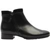 GABOR 803102 LOW HEEL BOOT - BLACK LEATHER