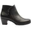 GABOR 803301 HEELED ANKLE BOOT - BLACK LEATHER