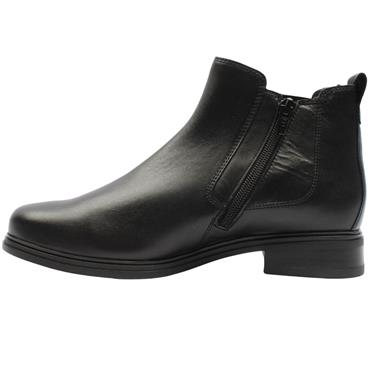 GABOR 804003 ANKLE BOOT - BLACK LEATHER