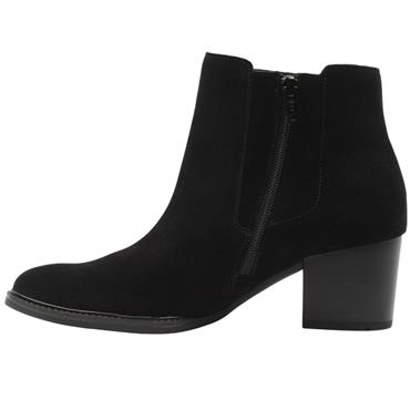 GABOR 804103 ANKLE BOOT - BLACK SUEDE