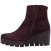 GABOR 804501 WEDGE ANKLE BOOT - BURGUNDY SUEDE