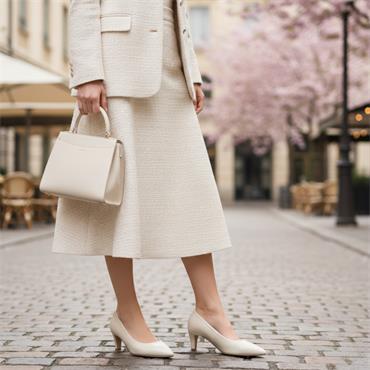 GABOR 81390 COURT SHOE - ICE WHITE