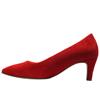 GABOR 81390 COURT SHOE - RED SUEDE