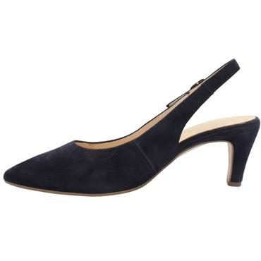GABOR 81590 SLING BACK SHOE - NAVY SUEDE NUBUCK