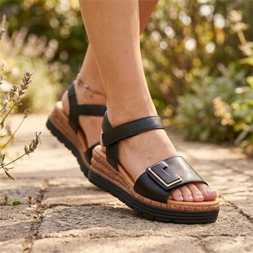 GABOR 82700 SANDAL - BLACK GOLD