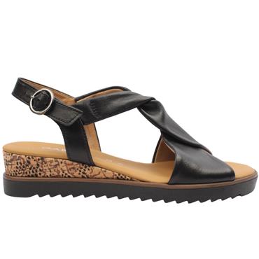 GABOR 82751 FLAT SANDAL - Black