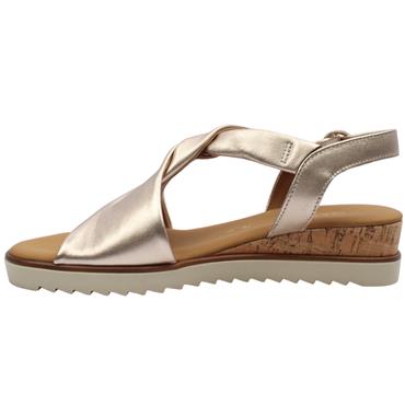 GABOR 82751 FLAT SANDAL - LTGOLD