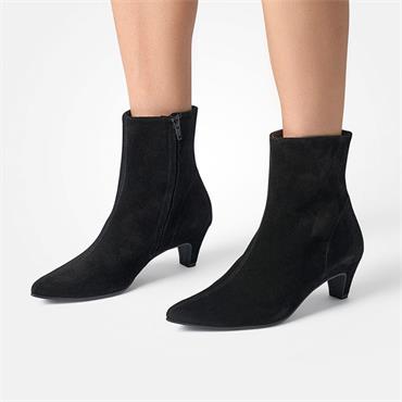 PAUL GREEN 8288 ANKLE BOOT - BLACK SUEDE