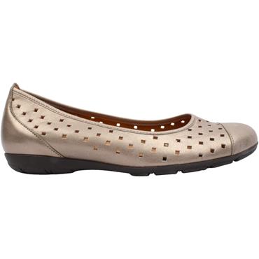 GABOR 84169 POMP SHOE - PEWTER