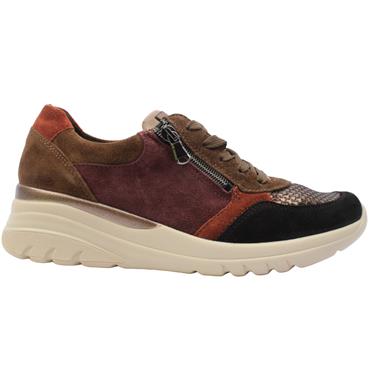 WALDLAUFER 927H02 SHOE - BROWN MULTI
