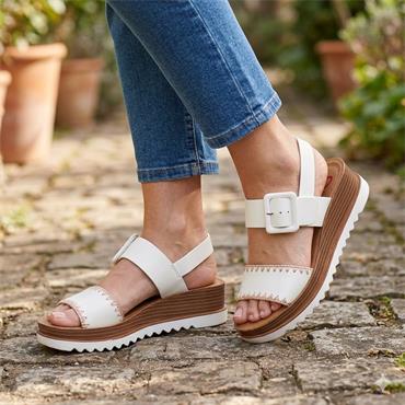 HEAVENLY FEET ANYA SANDAL - WHITE