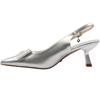 UNA HEALY ATTENTION SLING BACK - SILVER