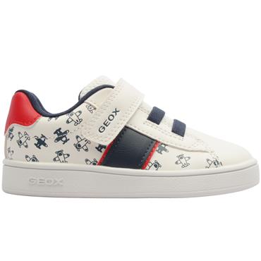 GEOX B455LA TRAINER - WHITE RED