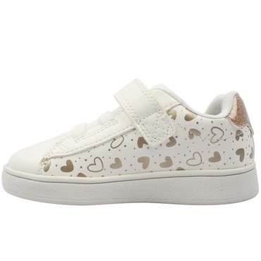 GEOX B455MA TRAINER - WHITE GOLD