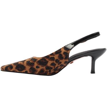 UNA HEALY BIRD HUNTER SLING BACK SHOE - LEOPARD