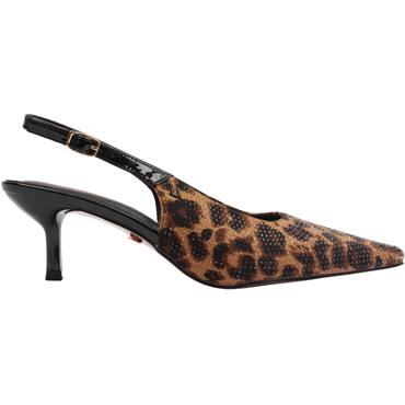 UNA HEALY BIRD HUNTER SLING BACK SHOE - LEOPARD