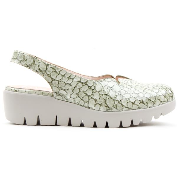WONDERS C33260 SLING BACK SHOE - GREEN 
