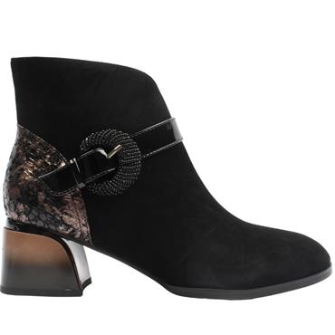 LORETTA VITALE C3849 BOOT - BLACK SUEDE