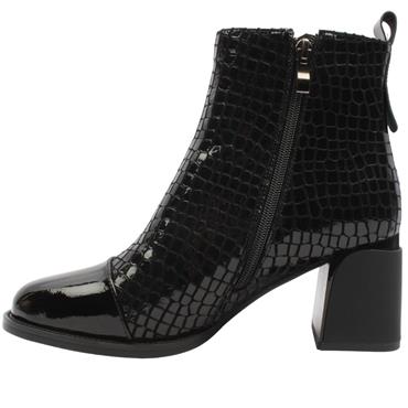 LORETTA VITALE C4203 BOOT - BLACK PATENT