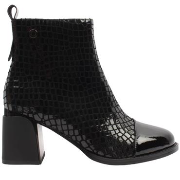 LORETTA VITALE C4203 BOOT - BLACK PATENT