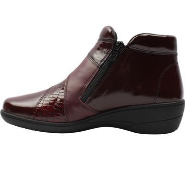 SOFTMODE CLARA ANKLE BOOT - WINE CROC