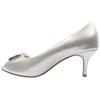 COCO 1022 PEEP TOE SHOE - SILVER