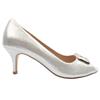 COCO 1022 PEEP TOE SHOE - SILVER
