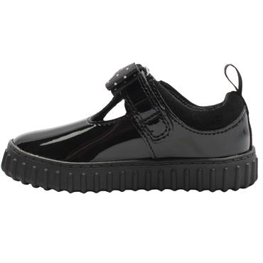 CLARKS COVE BOW T SHOE - BLACK PATENT F