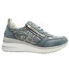 REMONTE D2401 LACED WEDGE SHOE - BLUE MULTI